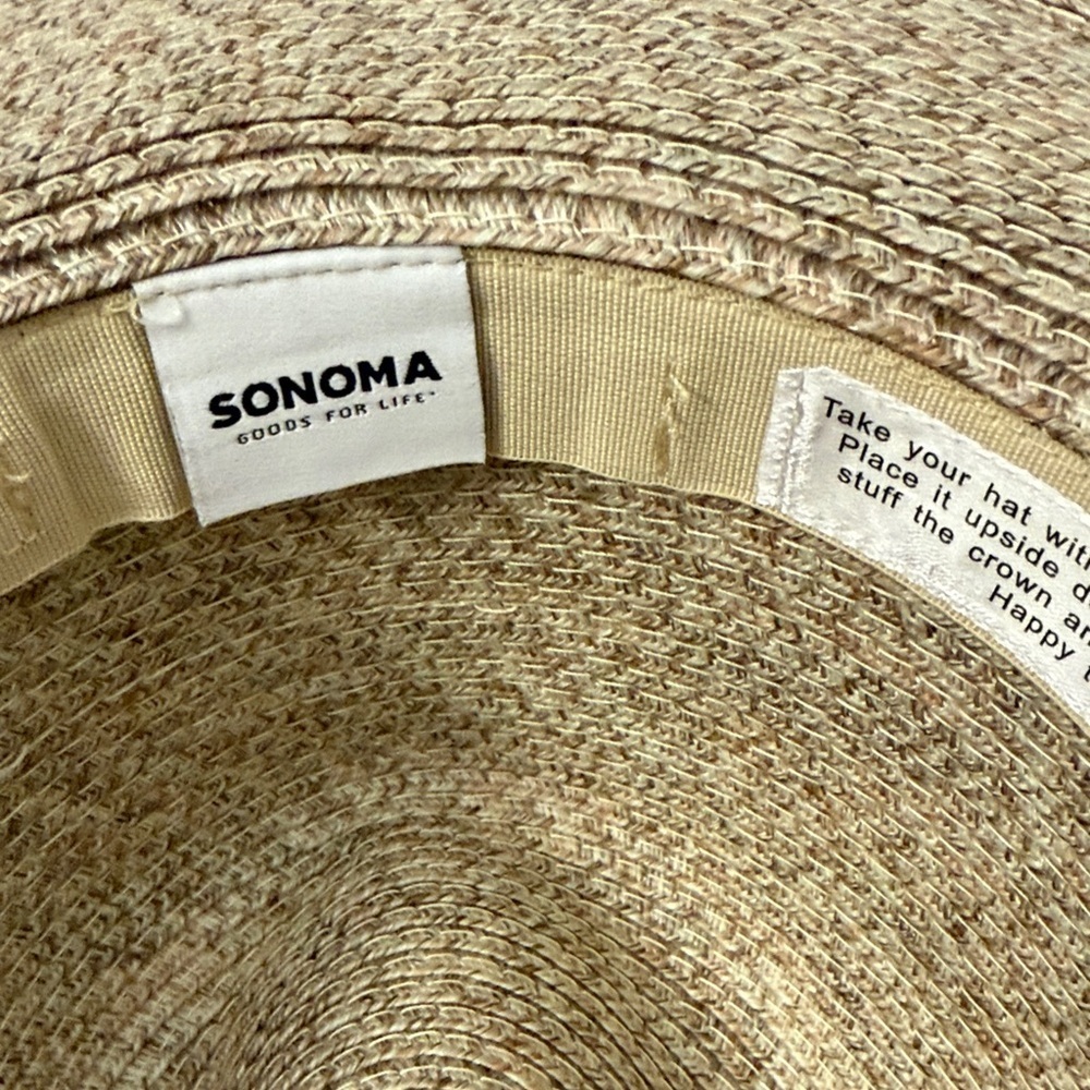 Soma Tan Straw Hat with Cream Ribbon - Picture 5 of 6